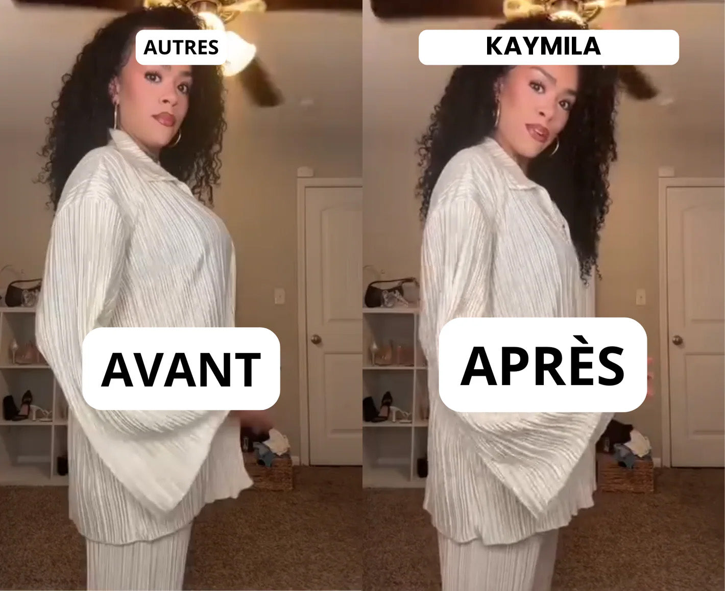 Vêtements qui tirent ou bâillent