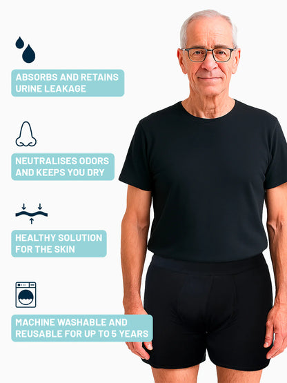 Ultra Absorbent Incontinence Boxer Briefs